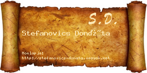 Stefanovics Donáta névjegykártya
